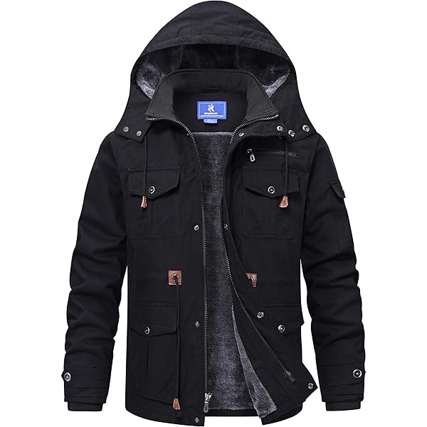 CHEXPEL Men's Winter Jackets with Removable Hood Fleece Lined